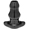 Perfect Fit Double Tunnel Plug Noir Large12 x 7 cm